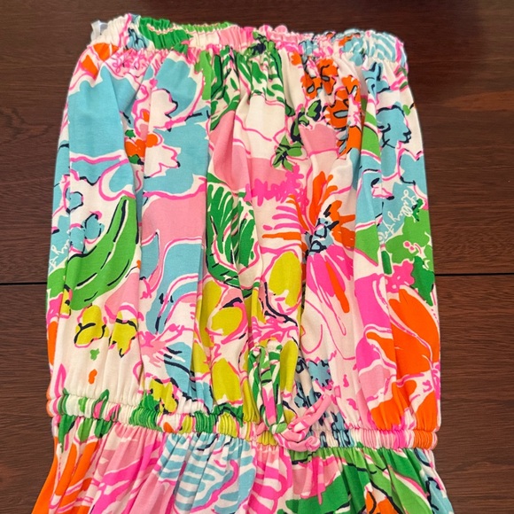 Lilly Pulitzer for Target Colorful Tropical Floral Strapless Maxi Dress XS - Picture 3 of 7